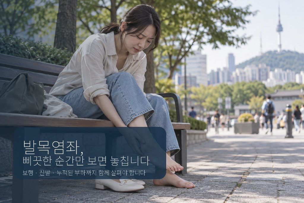 발목염좌, 삐끗한 순간만 보면 놓칩니다