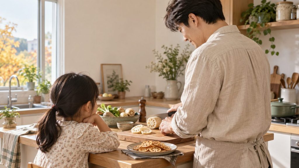 코피 난 딸을 위해 연근칩을 만들었습니다｜한의사 아빠의 건조한 날 코 관리